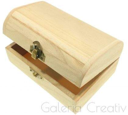 Cutie lemn cufar nefinisata cu inchizatoare clapeta 14x9,5x7,2cm C32-02 35255