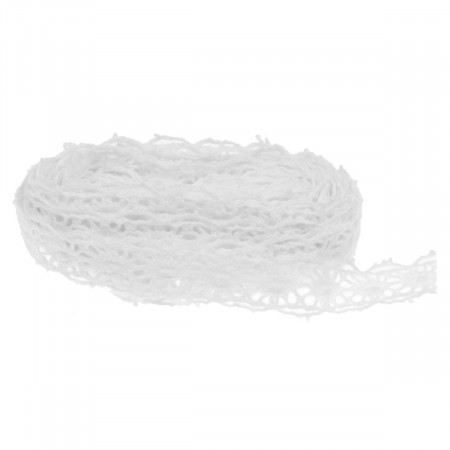 Dantela bumbac alba 1,5cm x 3m