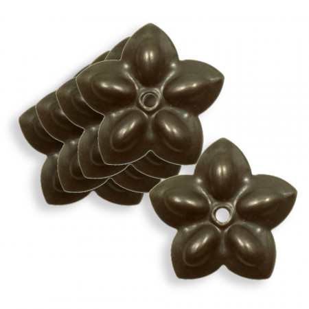 Decoratiune metalica bronz pentru cutie petale ascutite 2,2cm 5/set X190