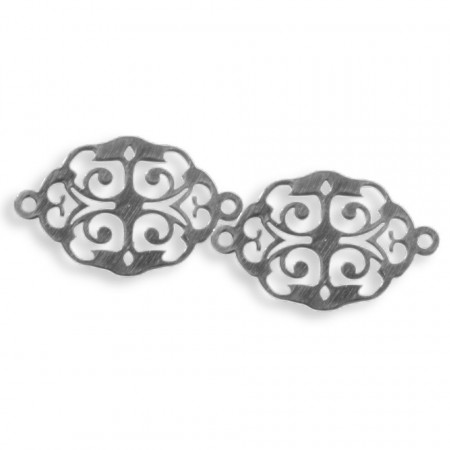Link metalic inox model filigranat 23x14mm 2/set