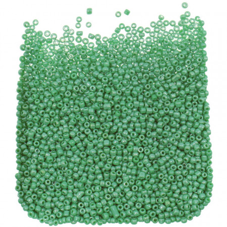 Margele nisip rotunde verde muschi perlat lucios 2mm 60g 0.06lei/g