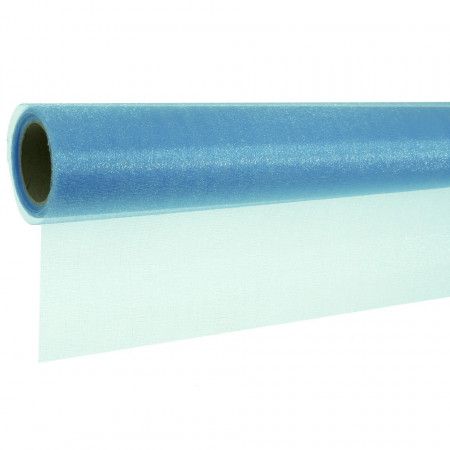 Organza bleu 48cm x 9m/rola
