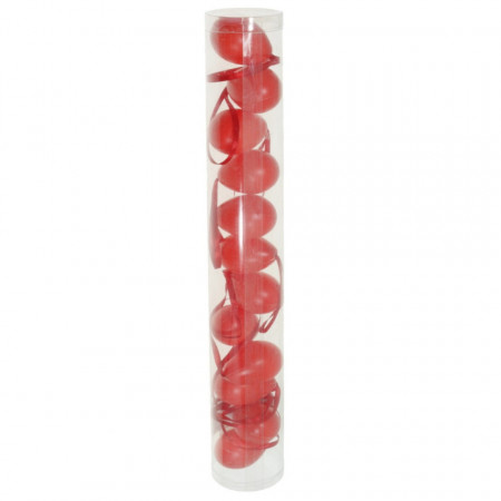Ou plastic rosu 3x4cm cu agatatoare 12/set 402464