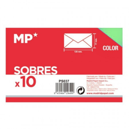 Plic verde pastel cu lipici 12x7,7cm 80g 10/set MP PS037