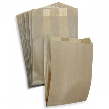 Punga hartie craft natur 38microni 16x4x21/23cm 20/set