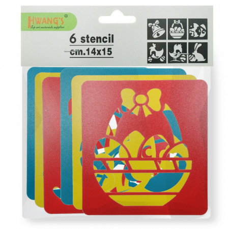 Sablon plastic 6 modele/set 14x15cm Paste 0140