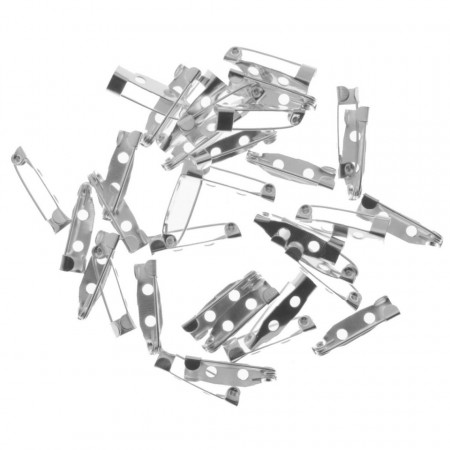 Baza brosa argintie 2 gauri 20mm 12,4g (34buc)