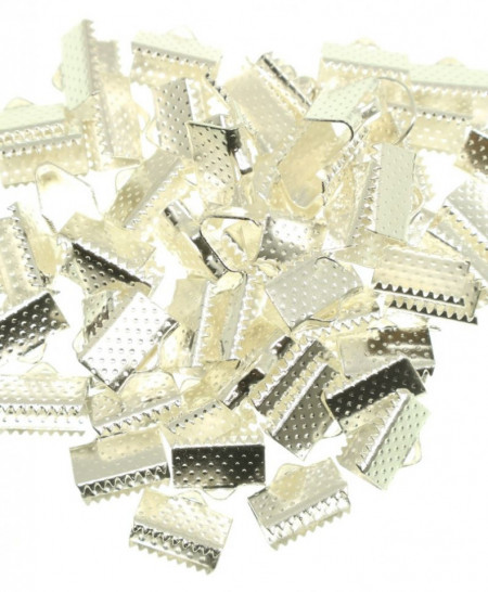 Capat panglica zimtat argintiu 10mm 20g (58buc)