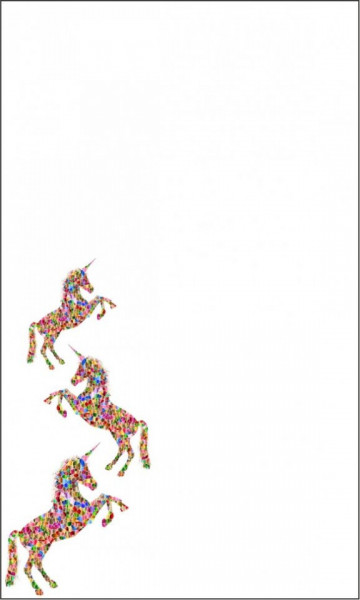 Cartonas martisor model-33 unicorn 9x5,4cm 50/set