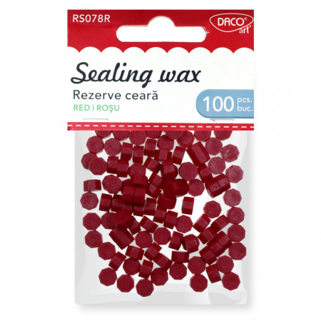 Ceara sigiliu rosie 0,9x1x0,5cm 100/set DACO RS078R