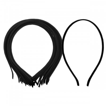 Cordeluta metalica cu saten negru 0,5cm 20/set