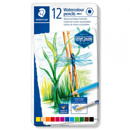 Creion color acuarelabil cutie metal 12/set Staedtler 14610C M12