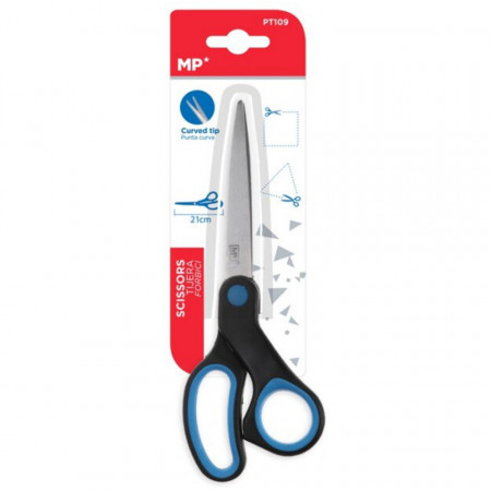 Foarfeca maner plastic negru/albastru 21cm MP PT109