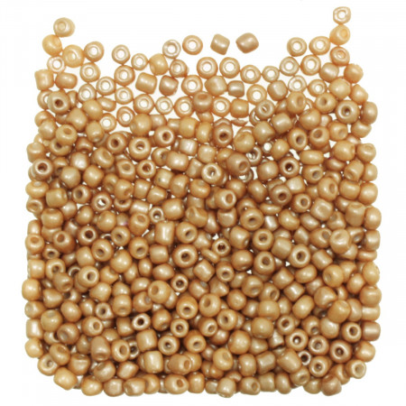 Margele nisip rotunde maro deschis lucios 4mm 60g 0.06lei/g