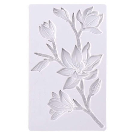 Matrita silicon model ramura cu flori 19,7x12,4x0,9cm 825413