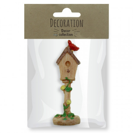 Miniatura casuta pasarele din rasina 2,4x2,5x7,6cm D61469