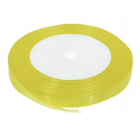 Panglica satinata galben intens 10mm x 21m/rola