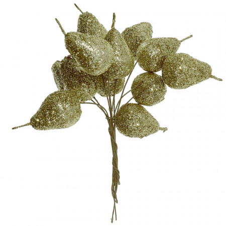 Para aurie cu sclipici 3cm 12 fire/buchet
