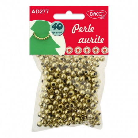 Perla plastic aurie 6mm 40g Daco AD277