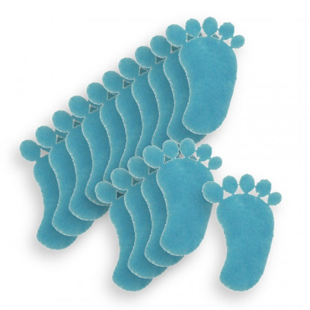 Piciorus pasla bleu turcoaz 2,5x1,6cm 15/set