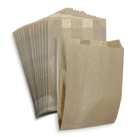 Punga hartie craft natur 17x6x25/23,5cm 25/set