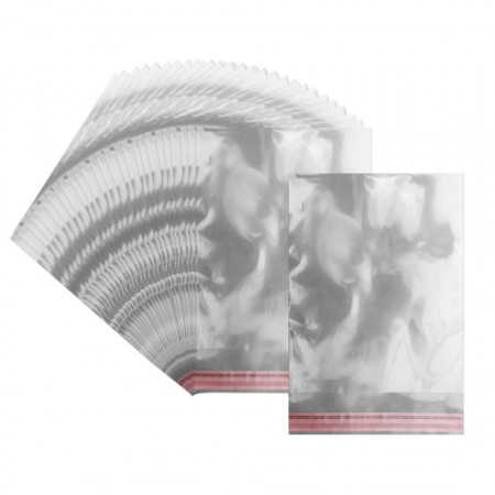 Punga transparenta cu clapeta adeziva 8x12/16cm 500/set