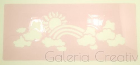 Sablon plastic arc curcubeu/ infantil 14x33cm Acrilex 30000