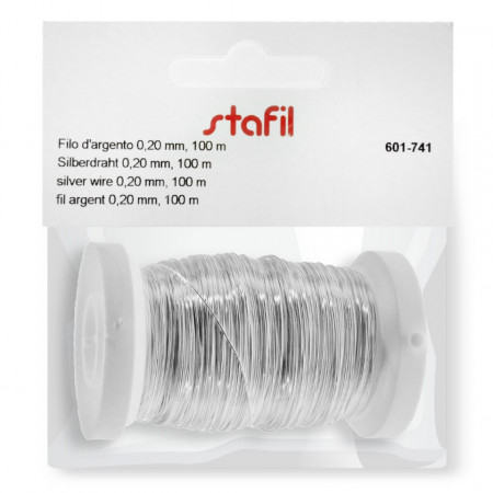 Sarma cupru argintat bobina 0,2mm x 100m Stafil 601-741