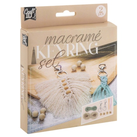 Set breloc macrame 3x9cm-6x10cm 2/set model-1 Creative Craft CR1728/GR