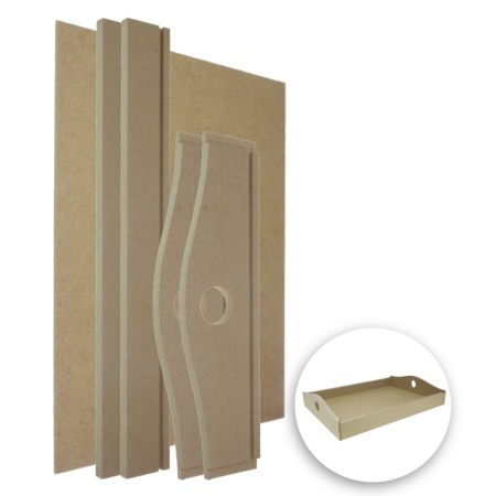Tava mdf dreptunghiulara de asamblat 32x23x6cm 5 piese/set TMDF2