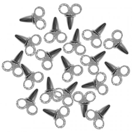 Tinta metalica argintiu inchis 11x12mm 20buc/set