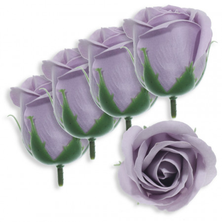 Trandafir din sapun lila antic 5cm cu tija din plastic 5/set