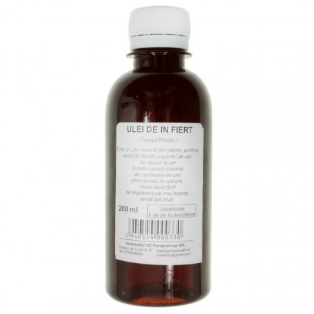 Ulei de in fiert 200ml Fondul Plastic
