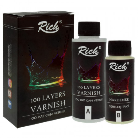 Vernis bicomponent efect sticla 60+120ml Rich 18011413