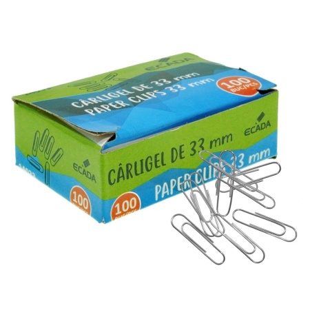 Agrafa zincata pentru hartie 3,3cm 100/set Ecada 14033