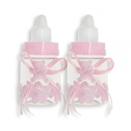Biberon plastic roz 9cm 2/set