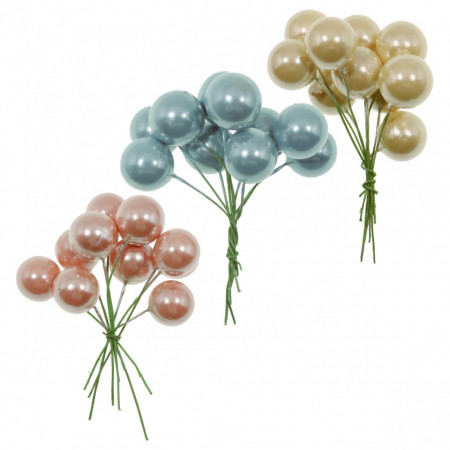 Bobite sidefate 1,8cm cu tija 10/set