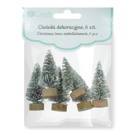 Brad sarma verde nins cu suport lemn 5cm 6/set DP Craft CEOZ-107