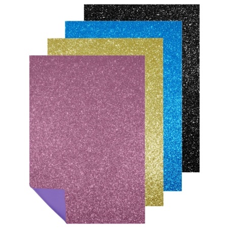 Carton buretat cu sclipici biodegradabil 40x60cm x 2mm PN595