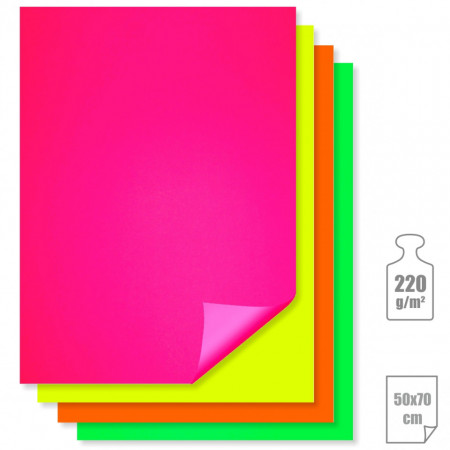 Carton color fluorescent 50x70cm 220g MP PN25