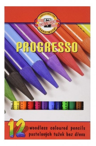 Creion color fara lemn Progresso 12/set Koh-I-Noor K8756-12