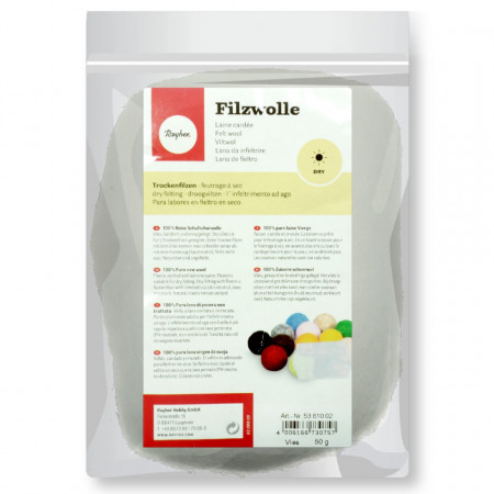 Lana impaslire alba 50g Rayher RY5361002