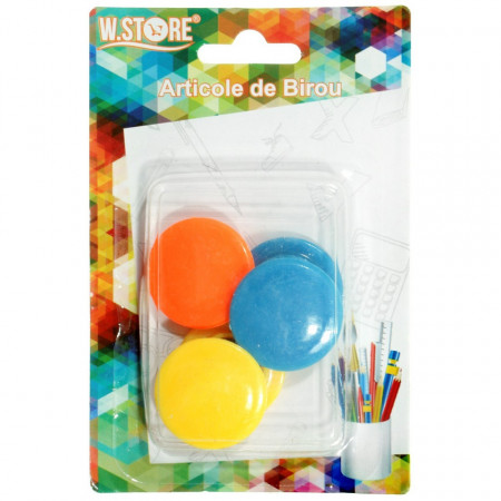 Magnet plastic tabla 3cm 5/set multicolor 505870