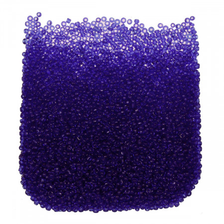 Margele nisip rotunde ultramarin transparent 2mm 60g