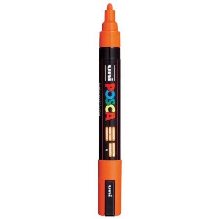 Marker vopsea pe baza de apa varf 1,8-2,5mm Uni Posca pc-5m m444 portocaliu inchis