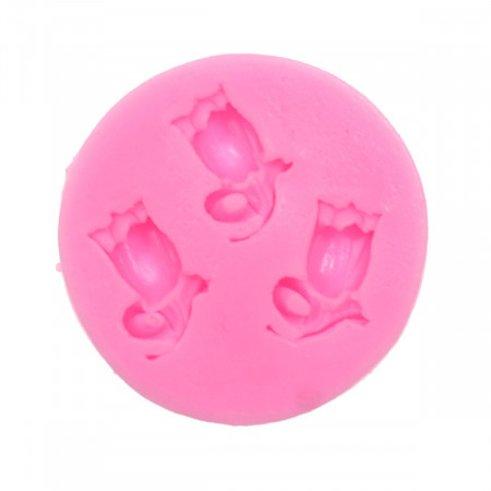 Matrita silicon rotunda 3 lalele 4,5x0,9cm 841929