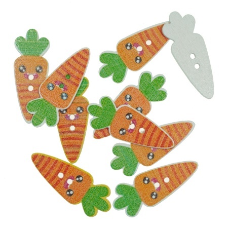 Nasture lemn morcov 1,3x3,5cm 10/set 121333