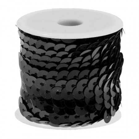 Paiete negre pe ata 0,6cm x 4,5m/rola
