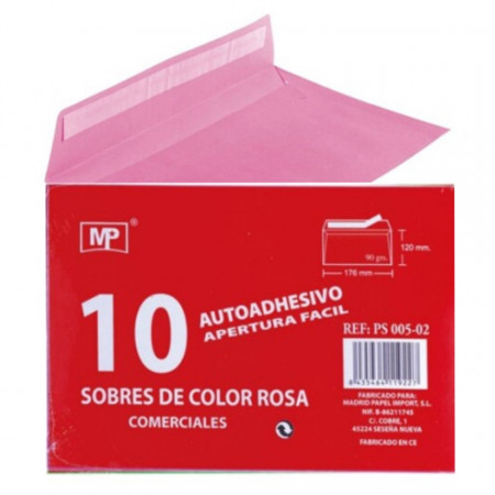 Plic roz autoadeziv 12x17,6cm 90g 10/set MP PS005-02