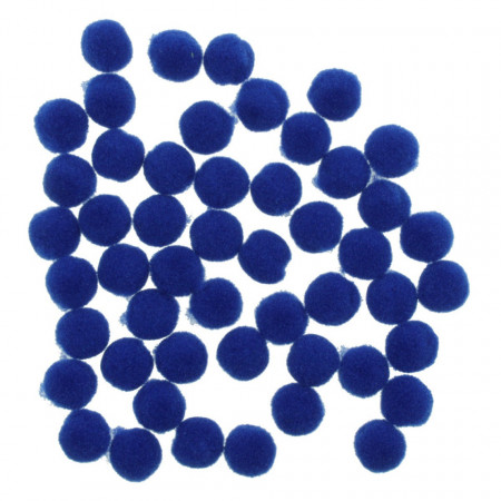 Pompon albastru 1cm 50/set